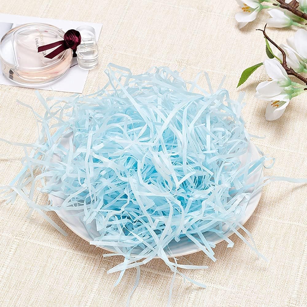 Shred Crinkle Paper Filler (100g, sky blue)