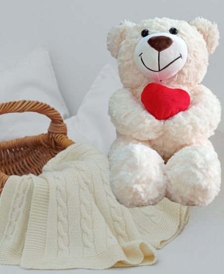 Vibrating Heart Plush Teddy Bear 45CM
