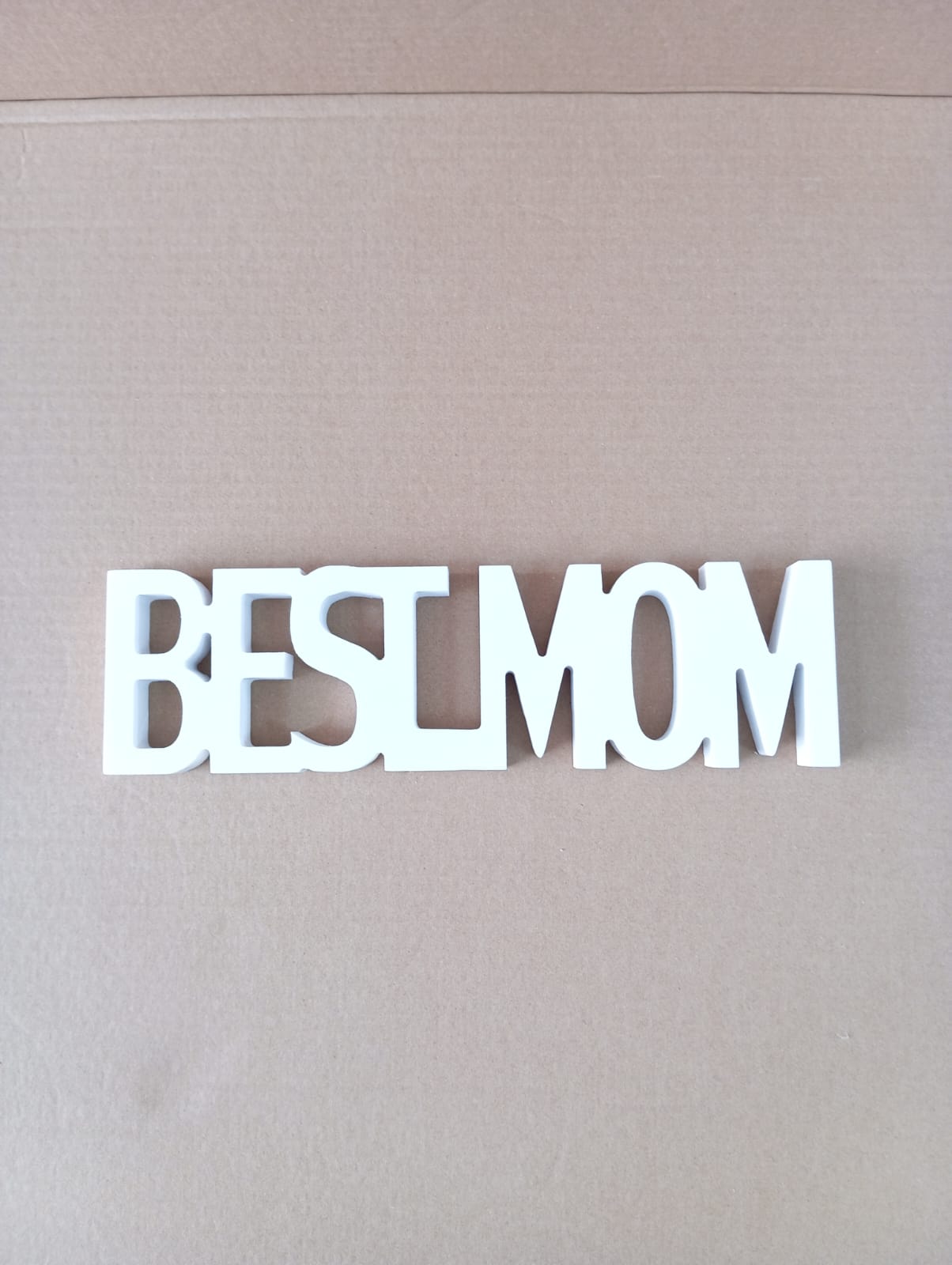 Unique and Thoughtful Gift for the Best Mom on Mother's Day, Wooden Letters Best Mom Freestanding Letters (white, 30cm)