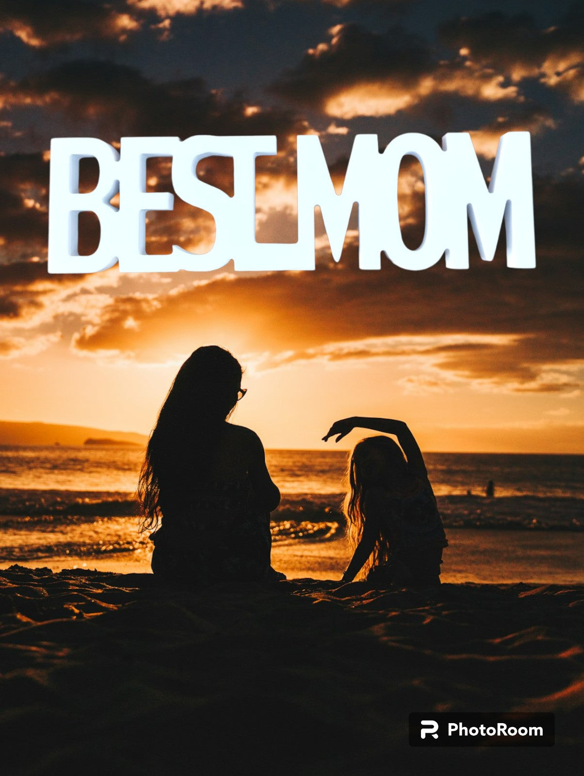Unique and Thoughtful Gift for the Best Mom on Mother's Day, Wooden Letters Best Mom Freestanding Letters (white, 30cm)