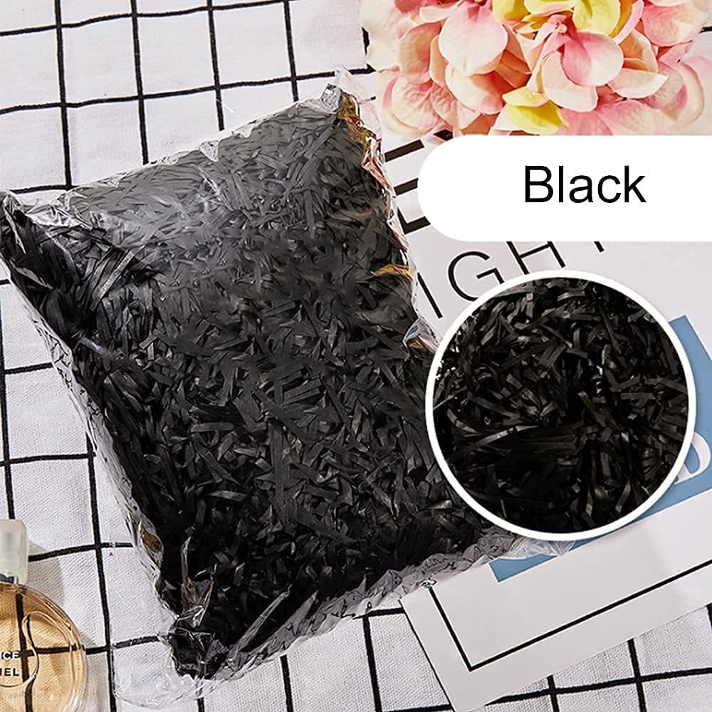 Crinkle Cut Paper Filling Shredded Paper Black 100 grams