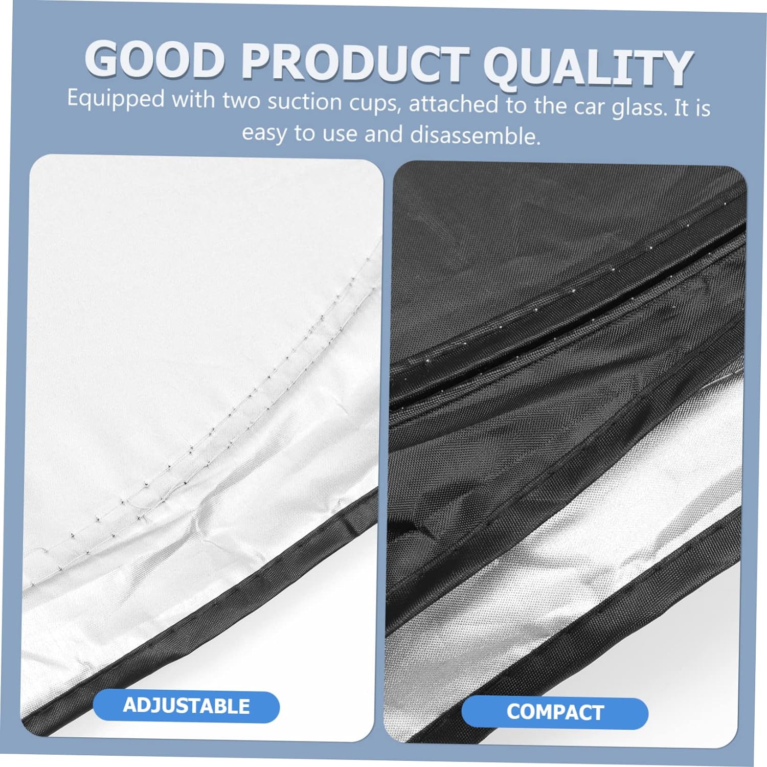 2-Pieces Foldable Car Windshield Sunshade Large Size UV Protection Universal Auto Sun Shade Part Vehicle Accessories