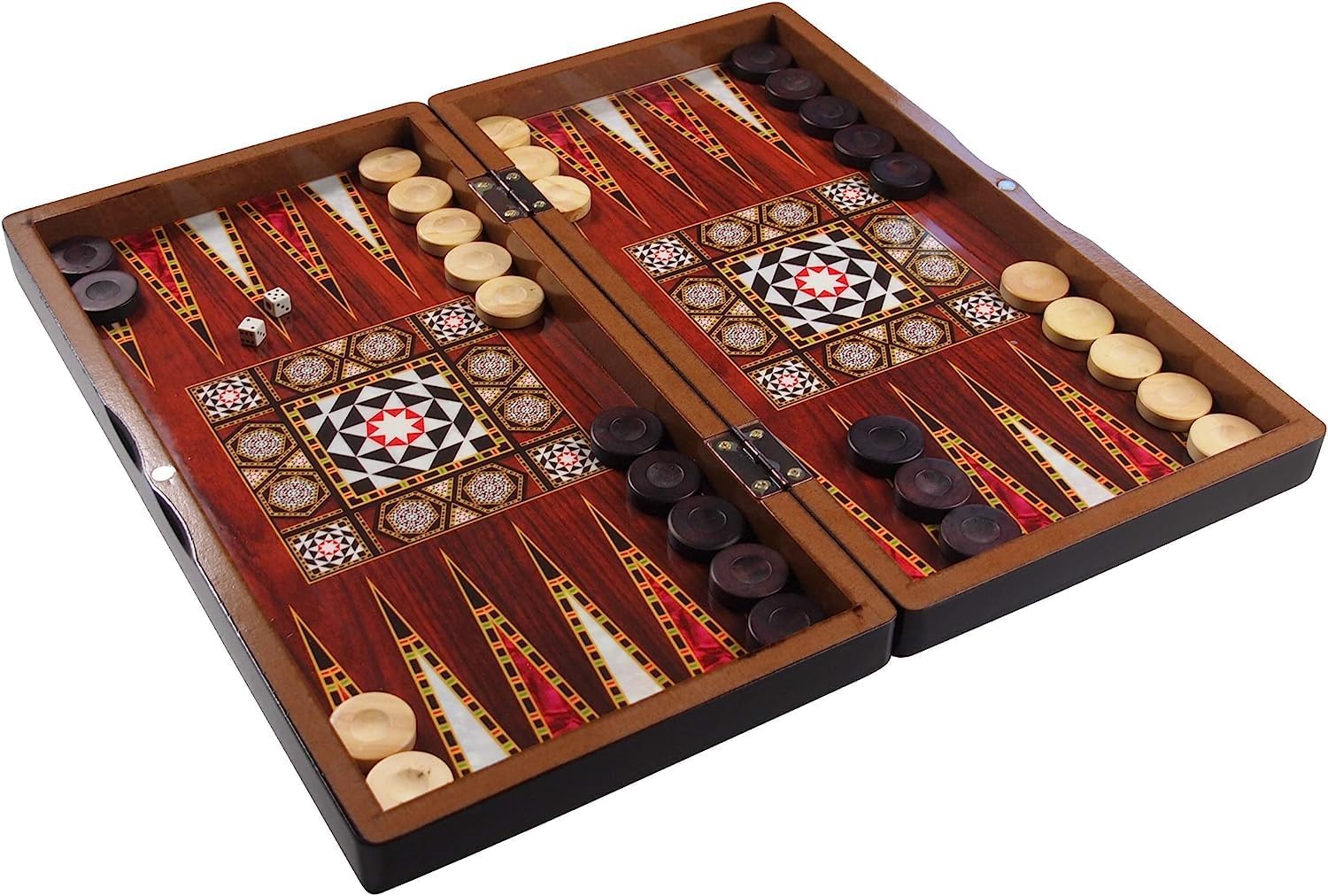 Non Magnetic 3-in-1 Board Game Chess, Checkers and Backgammon