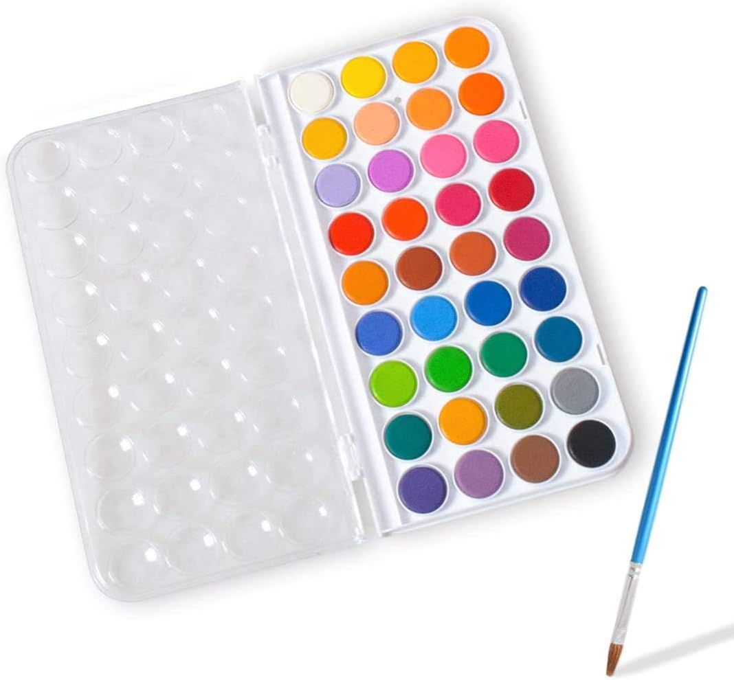 Professional Watercolor Kit +1 Watercolor Pen 36 Colors Brilliant Vibrant Colors