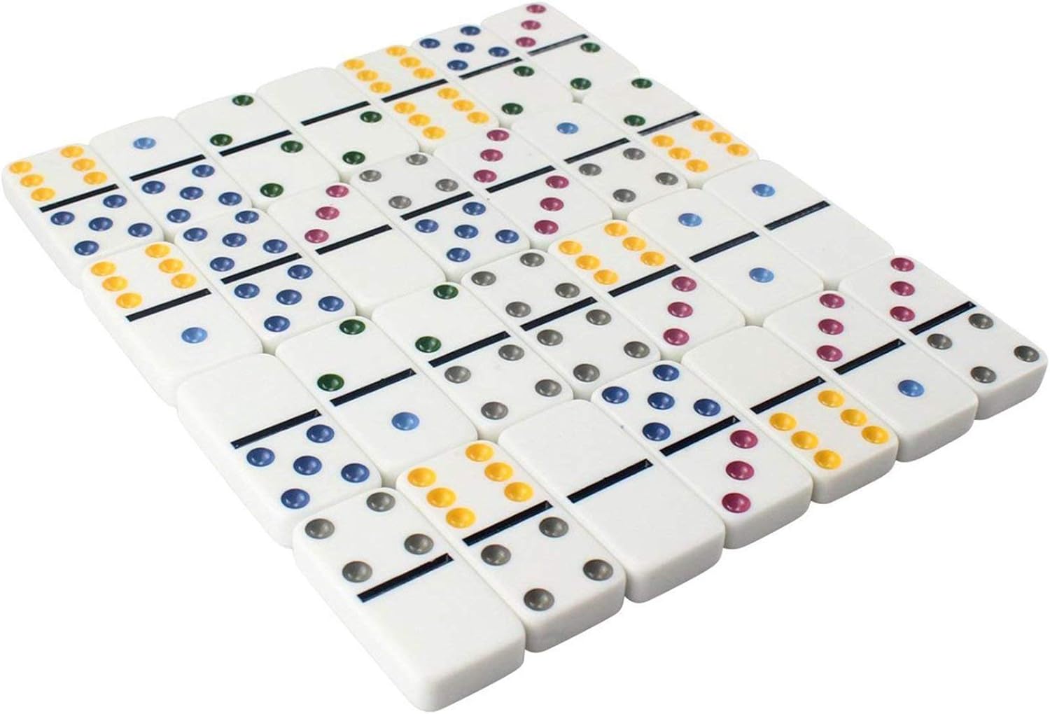 28 Pieces Double Dot Dominoes with Metal Tin Case