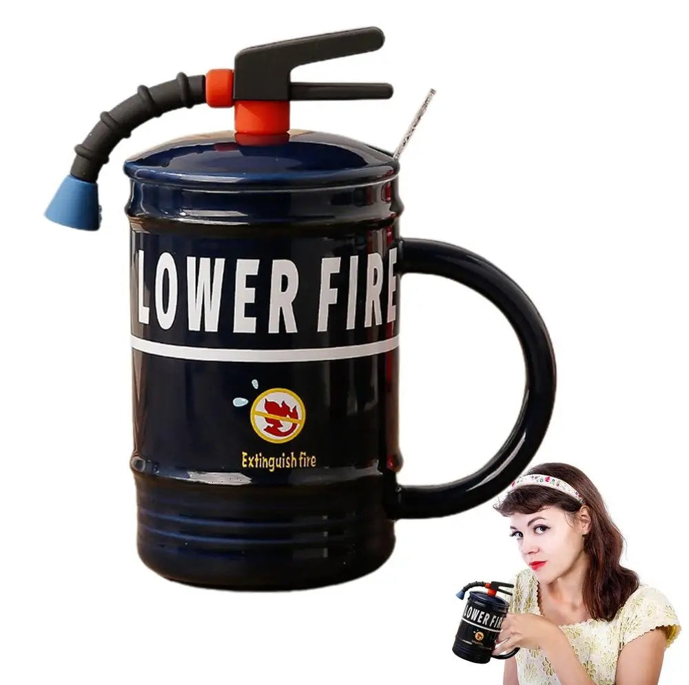 Funny Mug Fire Extinguisher Blue