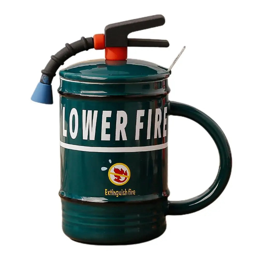 16-oz Green Color Fire Extinguisher Coffee Cup Hot or Cold Beverages
