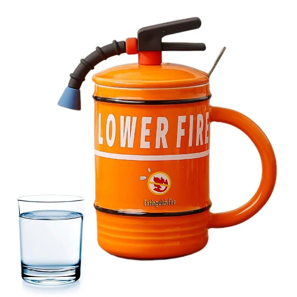 Fire Extinguisher Shaped Mug 16oz Red