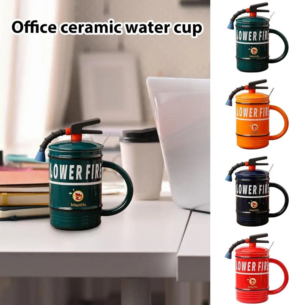 Fire Extinguisher Shaped Mug 16oz Red