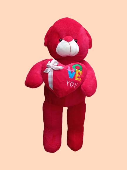 Hypoallergenic Life Size Stuffed Animal Giant Size Red Teddy Bear