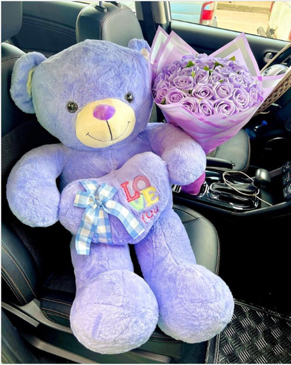 120-CM Huggable Giant Teddy Bear Valentines Gift Purple