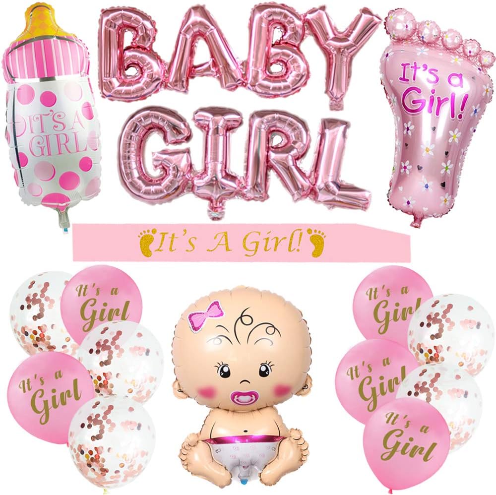 Baby Girl Baby Shower Decoration Set