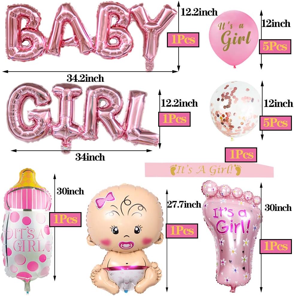 Baby Girl Baby Shower Decoration Set