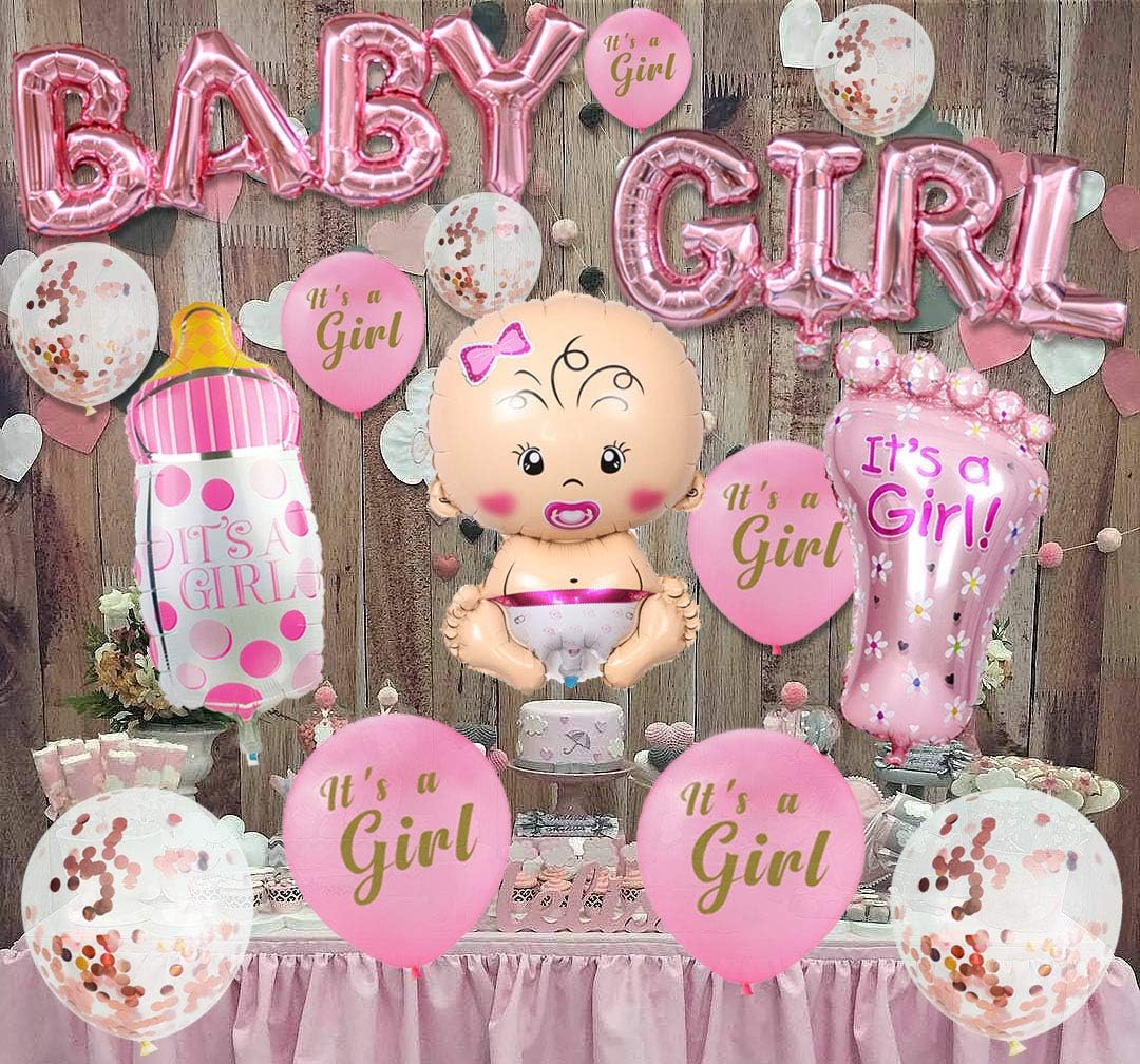 Baby Girl Baby Shower Decoration Set