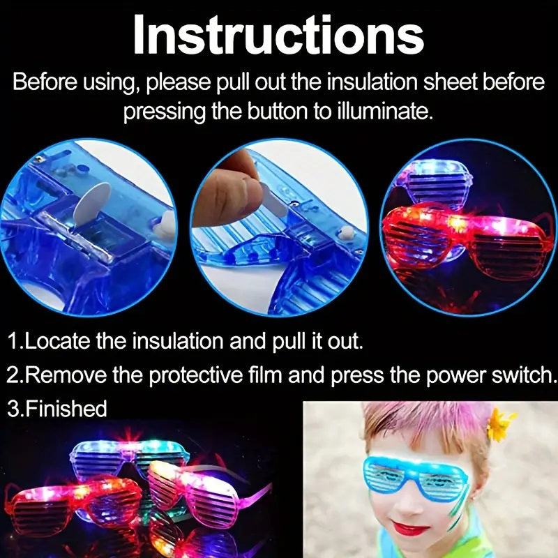 Shutter Shade Glasses Luminous Glasses 5-Pieces