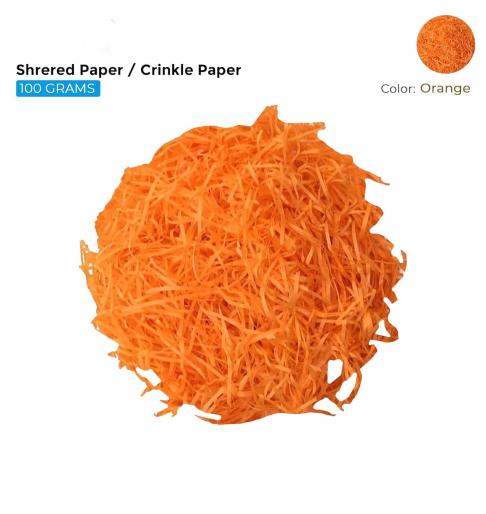 Crinkle Cut Paper Shred Filler Orange 100-grams