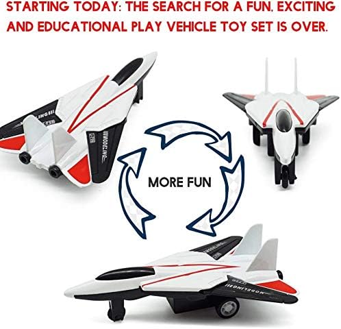 Pull Back Airplane Toy Set Die Cast Alloy 4-Pieces