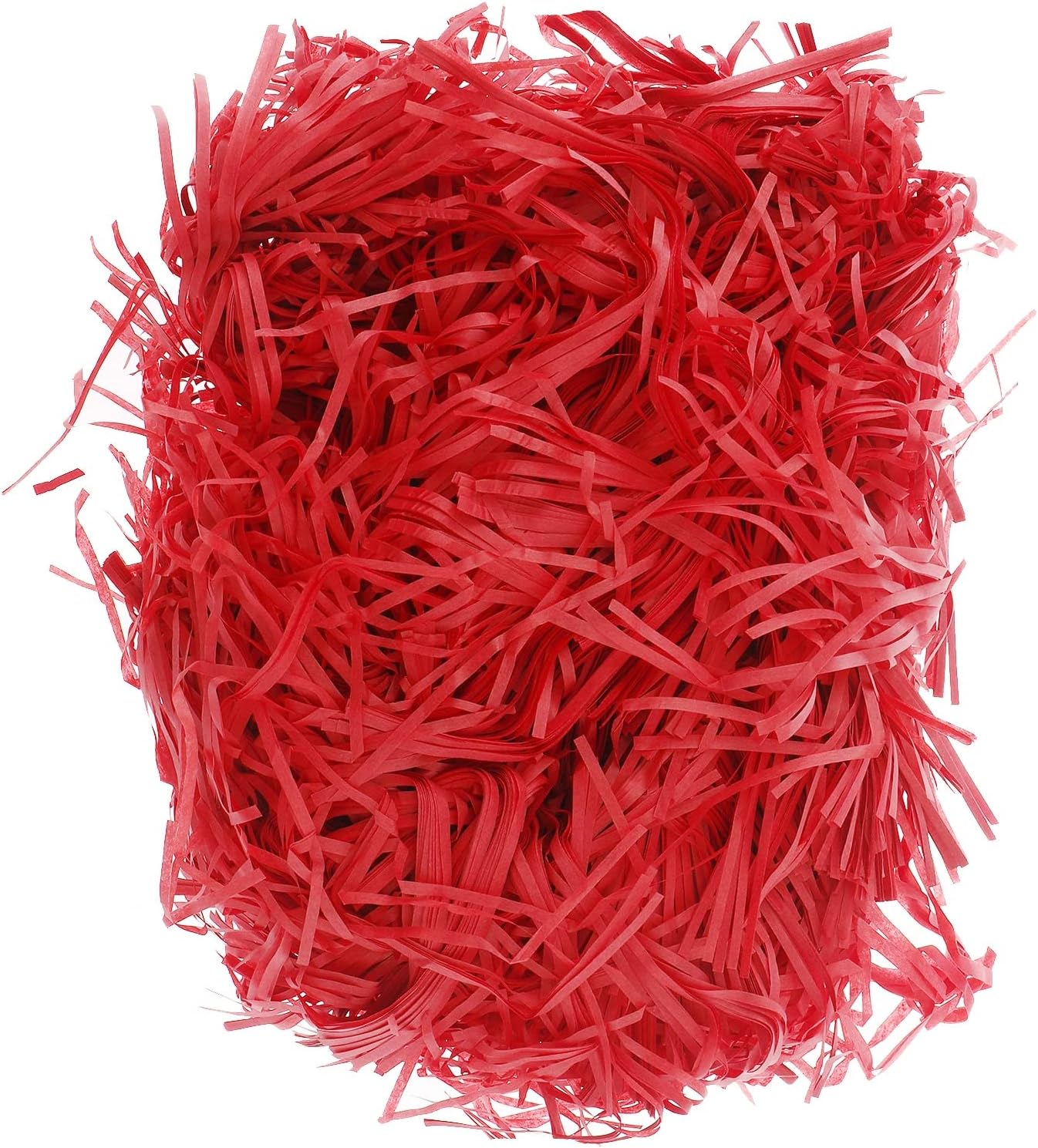 Shredded Crinkle Confetti Crinkle Cut Paper Filling Shredded Paper for Hamper Gift Box Filling (Red)