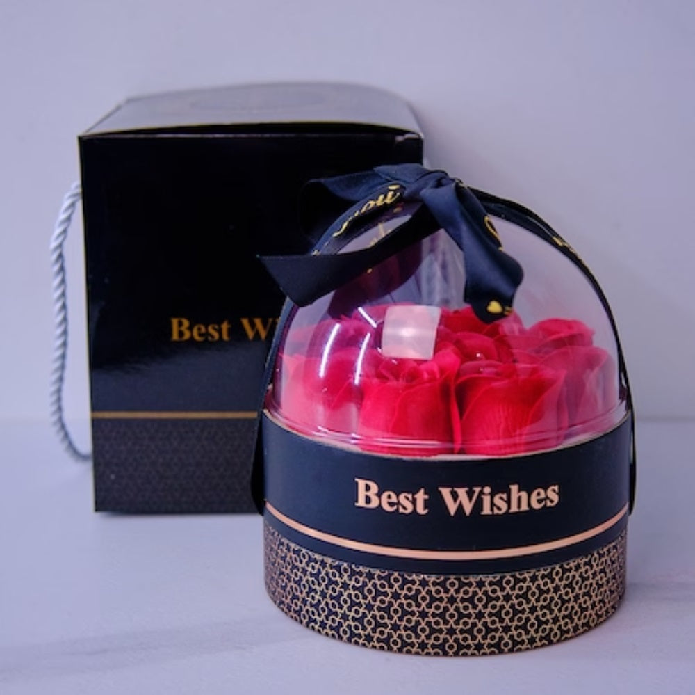 Valentine's Day Eternal Flower Gift Box with Jewelry Secret Compartment