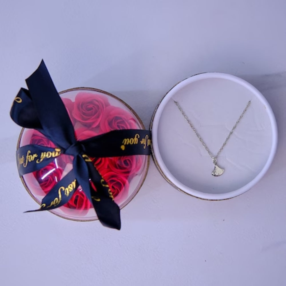 Valentine's Day Eternal Flower Gift Box with Jewelry Secret Compartment