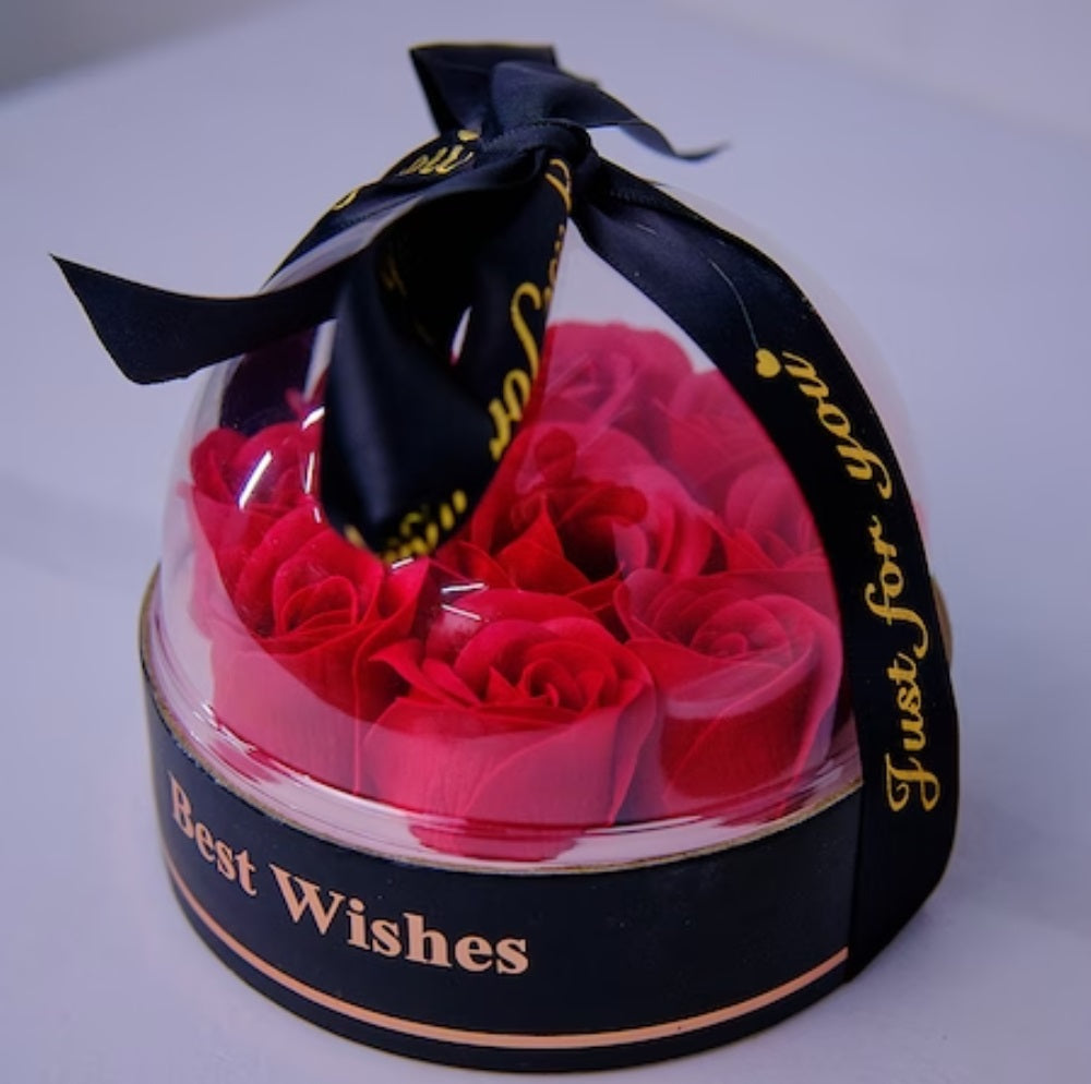 Valentine's Day Eternal Flower Gift Box with Jewelry Secret Compartment