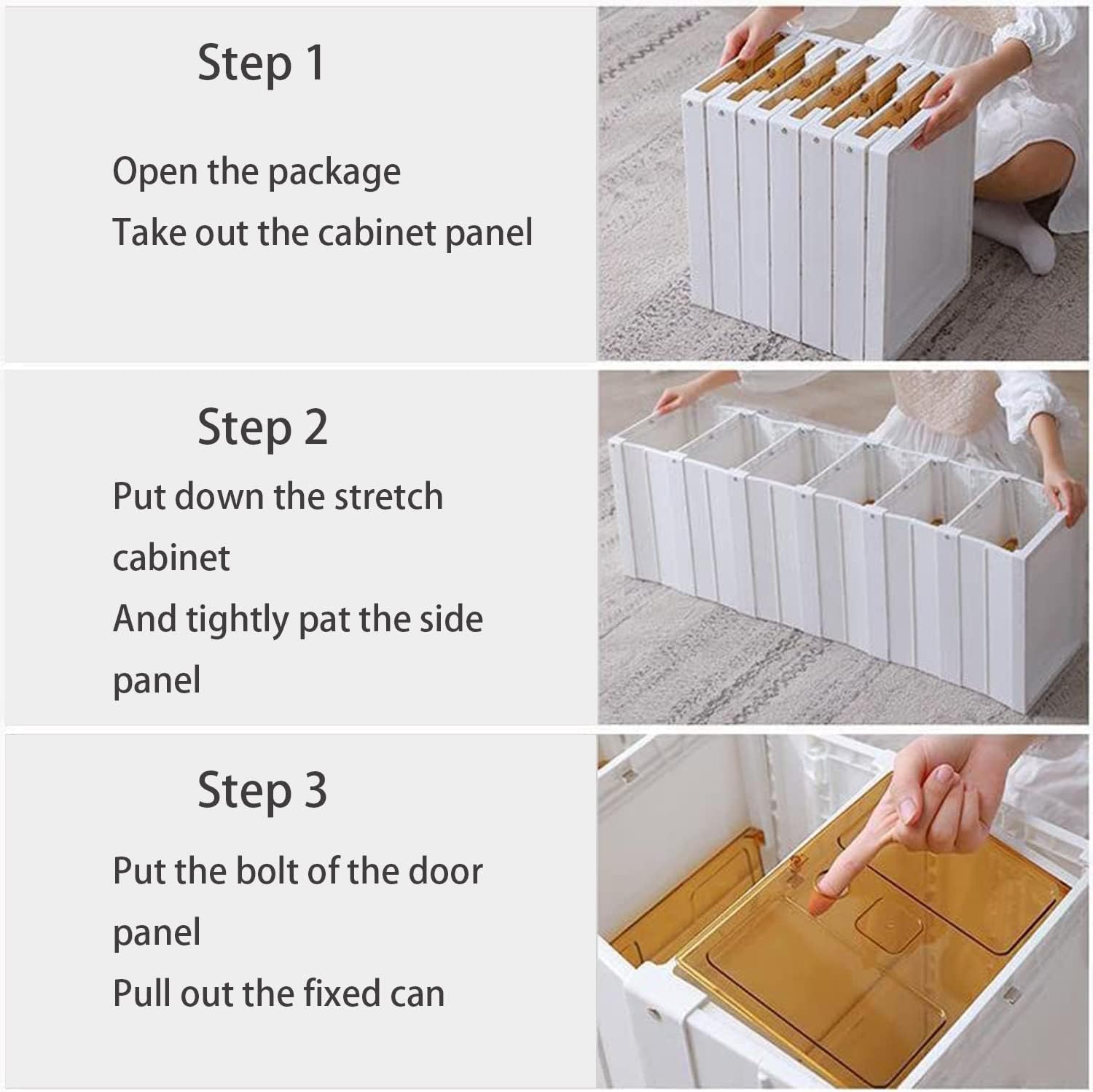4-Layers Foldable Shoe Storage Cabinet with Doors