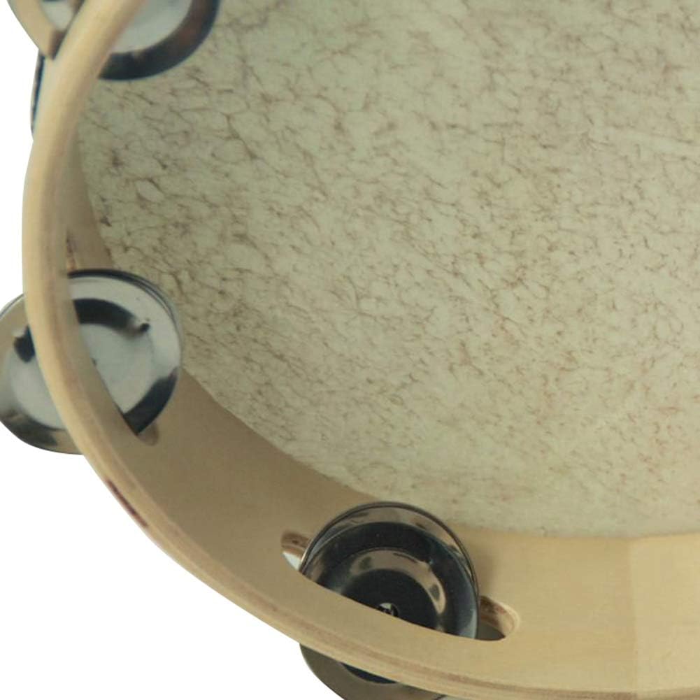 Wooden Drum Tambourine Single Side Percussion Musical Instrument Education Toys for Kids Toddler