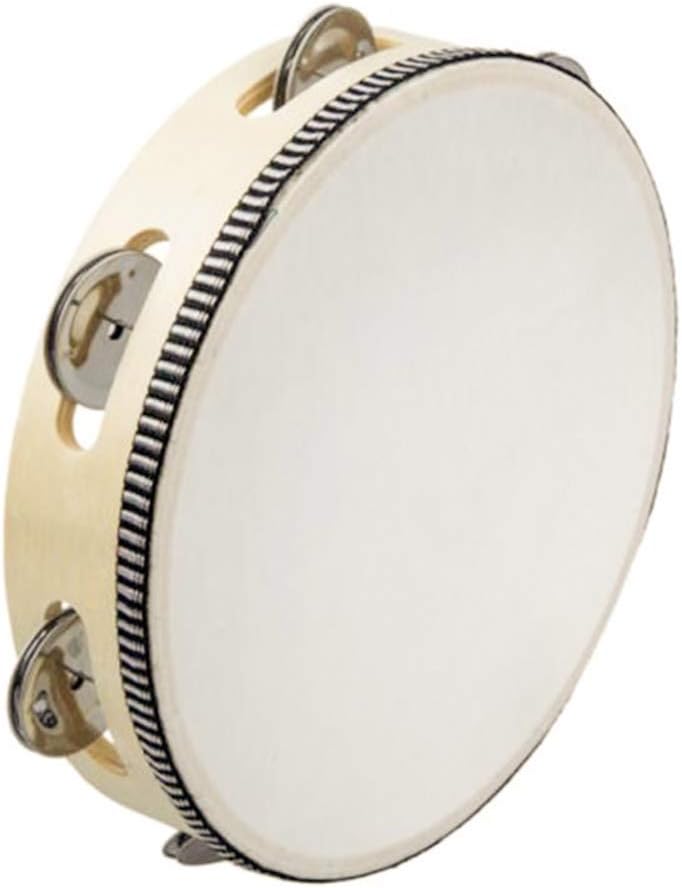Wooden Drum Tambourine Single Side Percussion Musical Instrument Education Toys for Kids Toddler