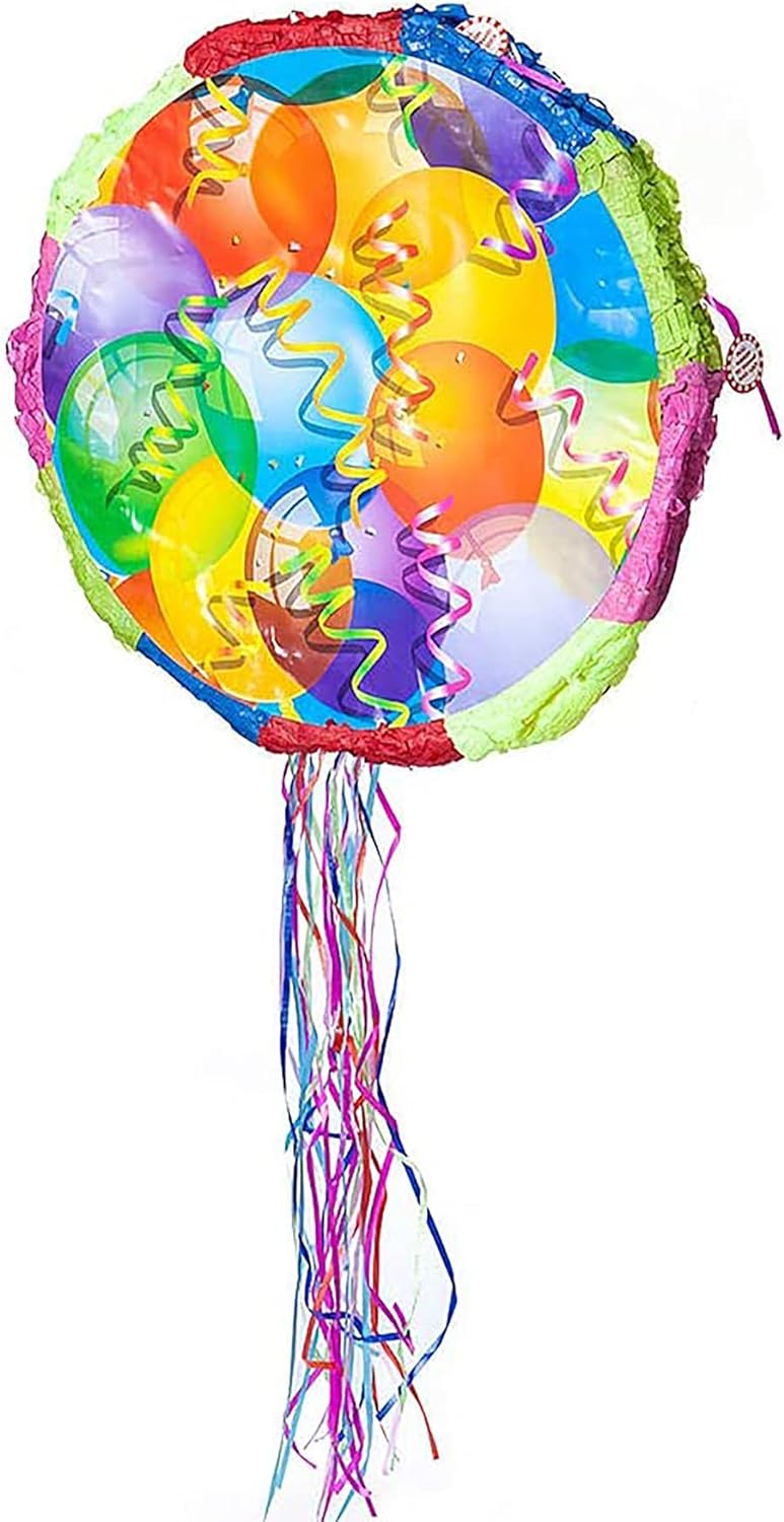 Happy Birthday Colorful Balloons Design Piñata ― Perfect Sized Piñata For Birthday Parties, Kids Carnival and Related Events Piñata