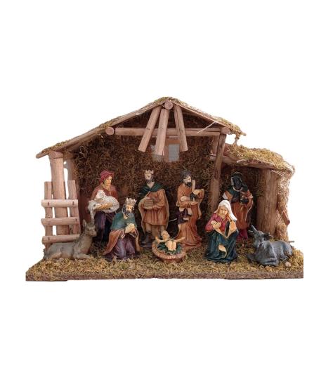 11-Pieces Traditional Nativity Scene Christmas Decoration Figurine
