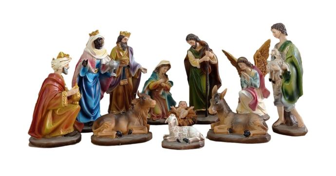 11-Pieces Traditional Nativity Scene Christmas Decoration Figurine