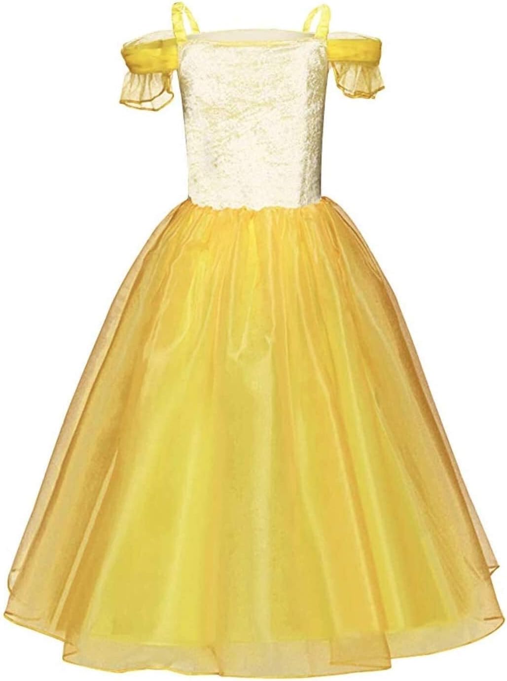 Princess Belle Dress Up Costume 90-140 CM 3 up to 12 Years Old