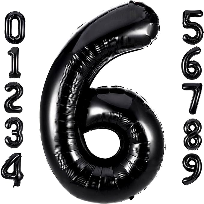 40 Inch Extra Big Size  Black Number Balloon 0-9