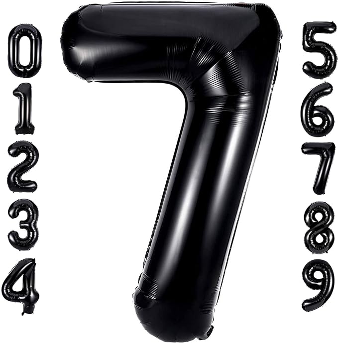 40 Inch Extra Big Size  Black Number Balloon 0-9