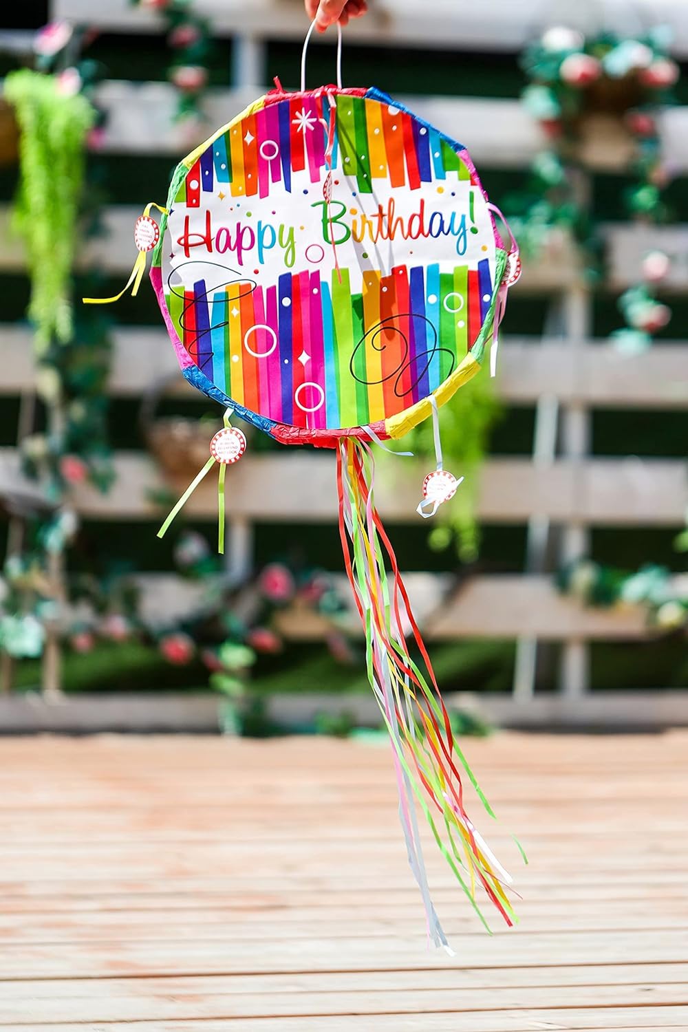 Colorful Happy Birthday Pull String Pinata