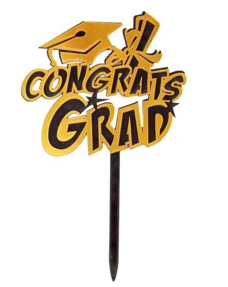 1-Piece Congrats Grad Cake Topper
