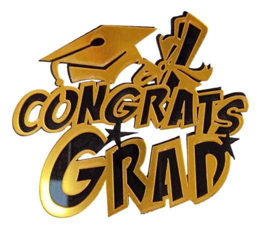 1-Piece Congrats Grad Cake Topper