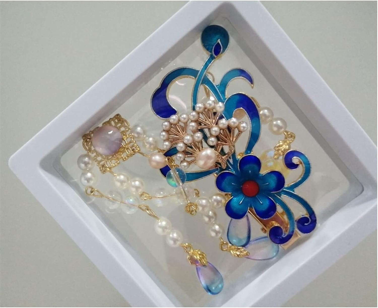 10-Pieces Floating Thin Film Jewelry Storage Box Case Holder for Ring Necklace Bracelet and Earring
