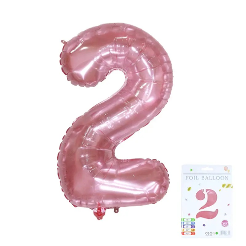 Gradient Birthday Decoration Giant Number Jelly Balloon Number 2 Pink