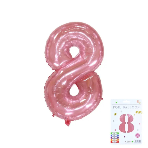 40-Inches Party Essential Jelly Number Balloon Pink Number 8