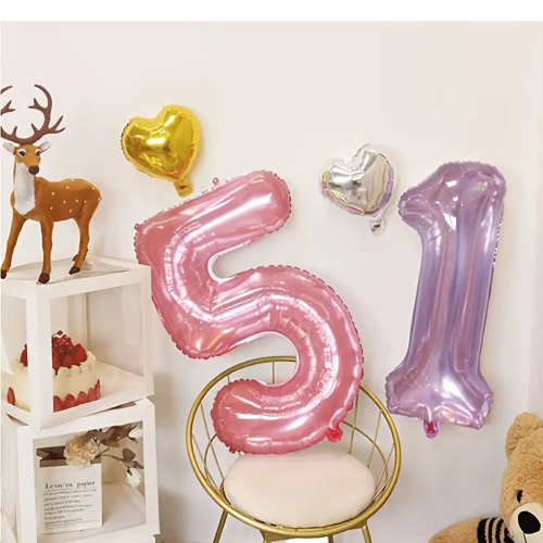 40-inches Crystal Jelly Number Balloon Pink Number 9