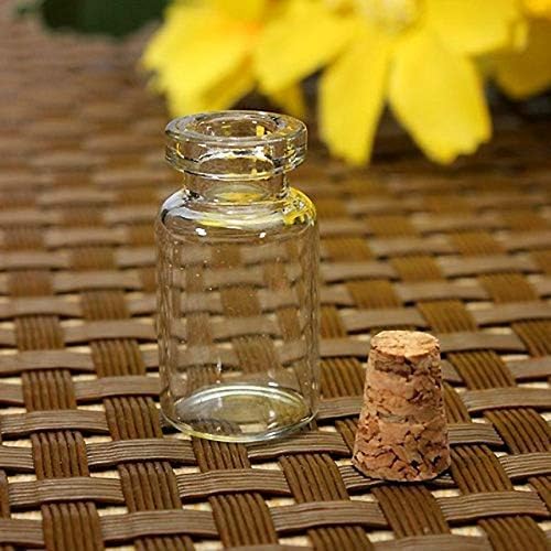 10-Pieces Cork Stopper Glass Bottles