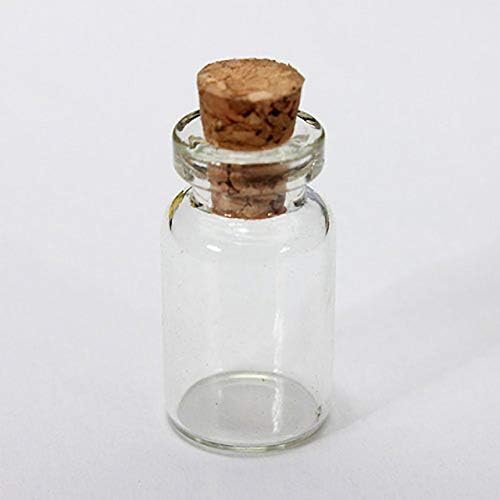 10-Pieces Cork Stopper Glass Bottles