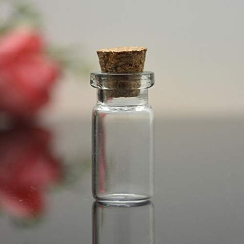 10-Pieces Cork Stopper Glass Bottles