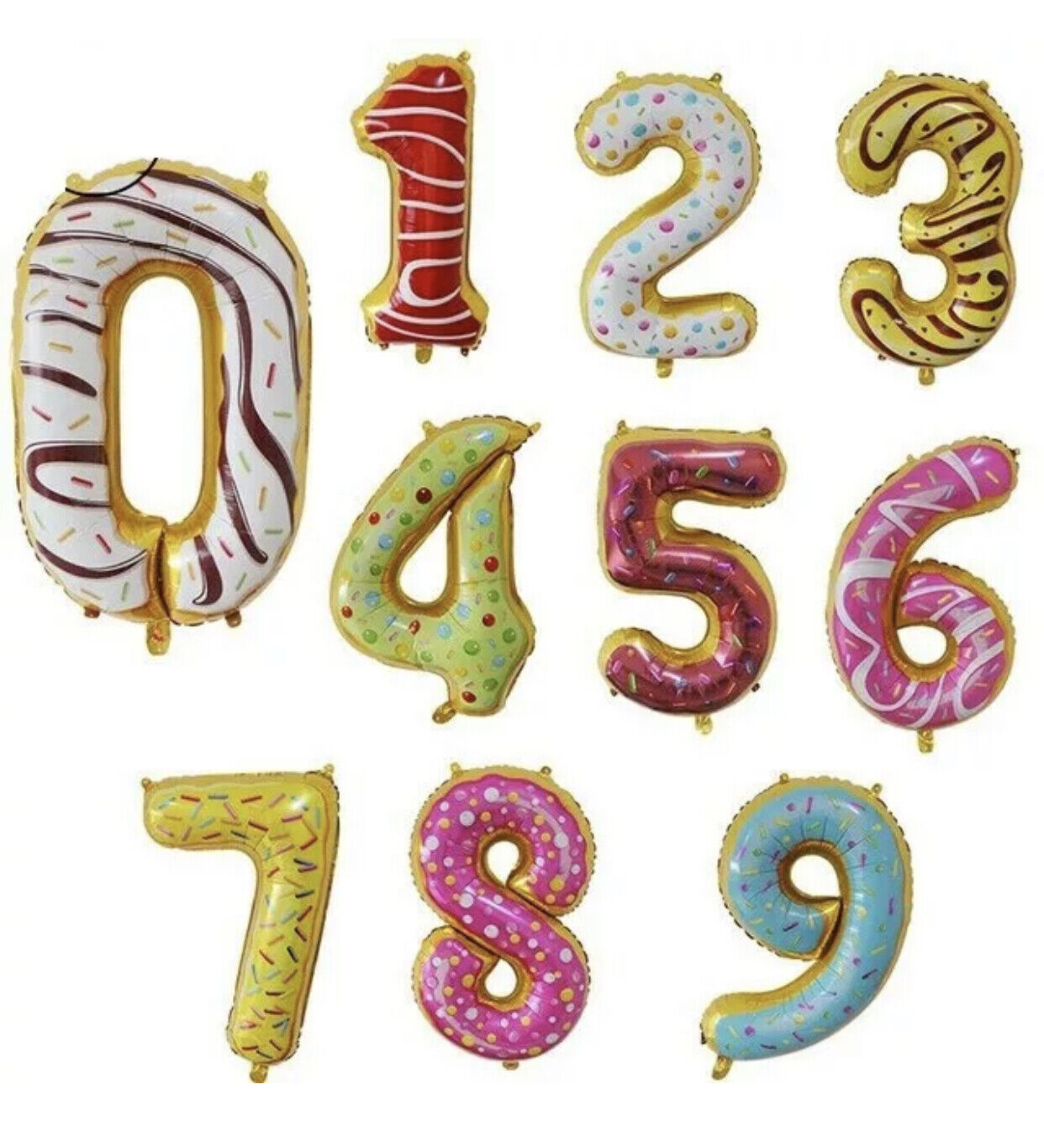 40-inches Donut Number Balloons Perfect Decoration for any Party 0-9