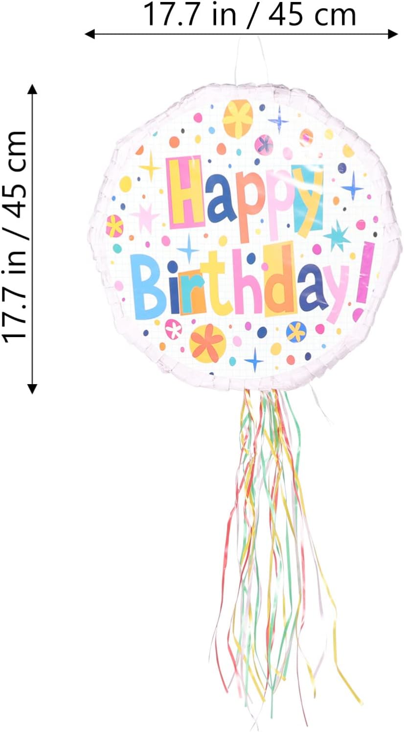 Happy Birthday Pull String Pinata Pink