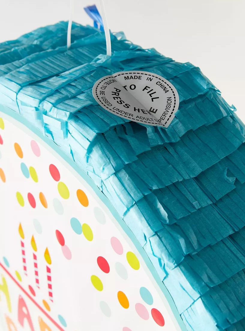 Pull String Polka Dots Happy Birthday Pinata