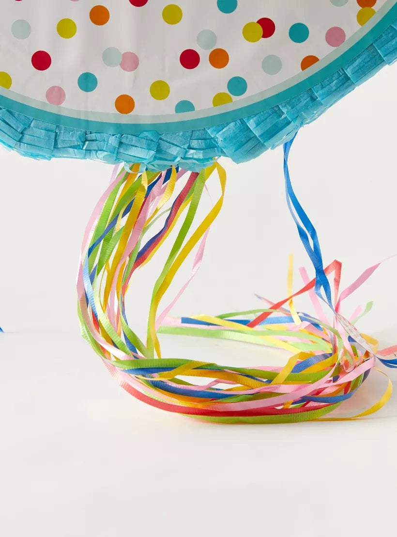 Pull String Polka Dots Happy Birthday Pinata