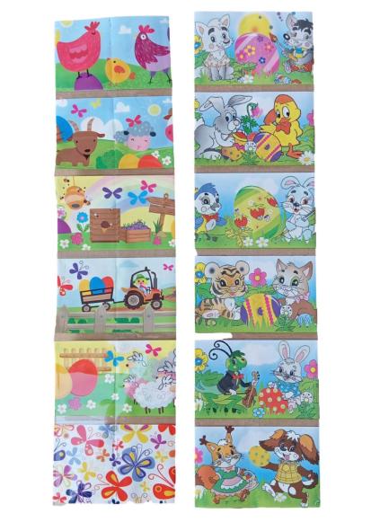 12-Pieces Shrink Wrap Assorted Design for Easter Celebration